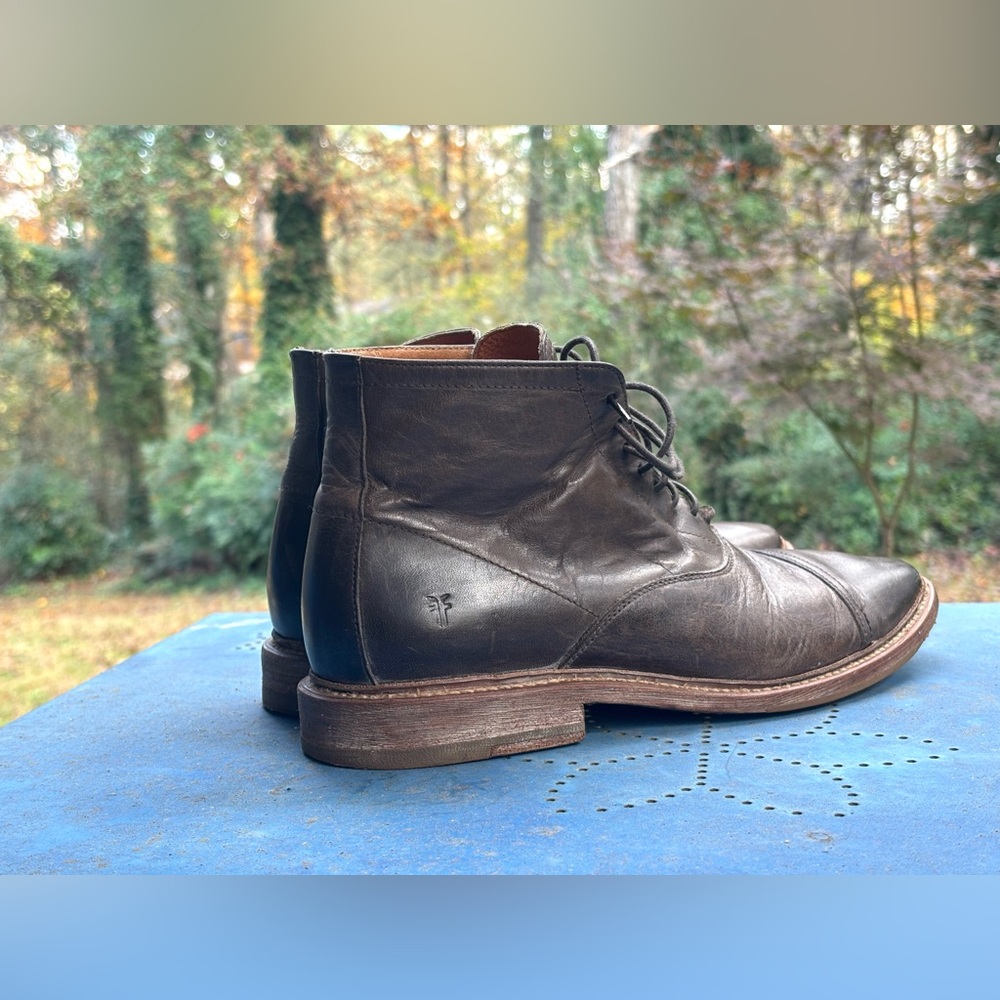 Frye Paul Lace-Up Men's Leather Ankle Boots Size 8.5